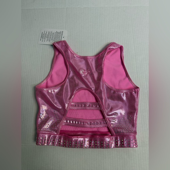 Higo Apparel Gymnastics Bubblegum Crop Set New With Tags Large Adult Pink - Picture 2 of 14